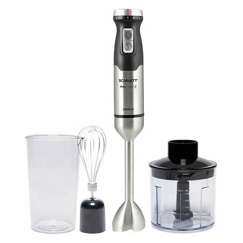 Погружной блендер Scarlett SC-HB42F40 (серебристый/черный) 3