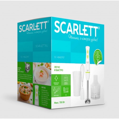 Погружной блендер Scarlett SC-HB42F67 (белый) 3