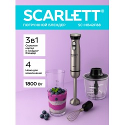 Погружной блендер Scarlett SC-HB42F88 (серебристый)