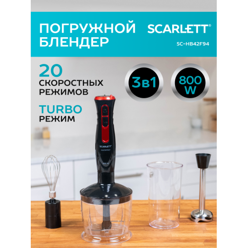 Погружной блендер Scarlett SC-HB42F94 (черный) 