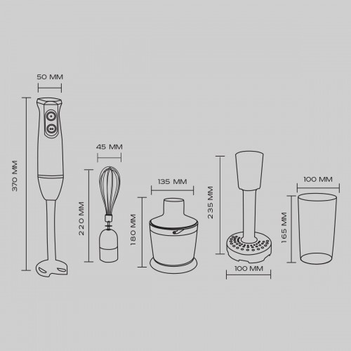 Погружной блендер Scarlett SC-HB42M33 (белый) 8