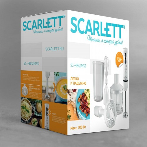 Погружной блендер Scarlett SC-HB42M33 (белый) 9