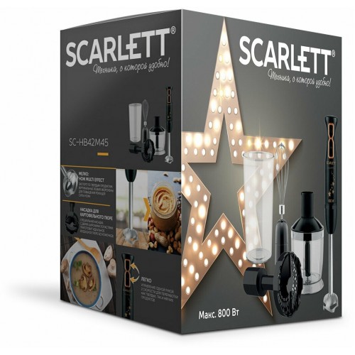Погружной блендер Scarlett SC-HB42M45 (черный) 3