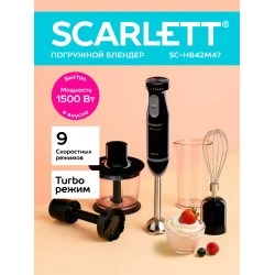 Погружной блендер Scarlett SC-HB42M47 (черный)