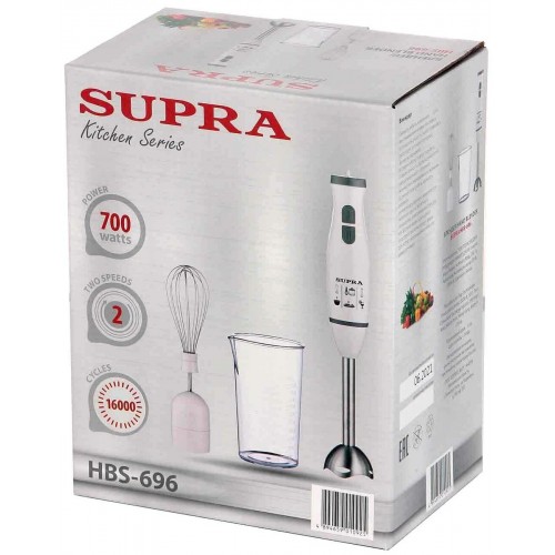 Погружной блендер SUPRA HBS-696 (белый/серый) 8