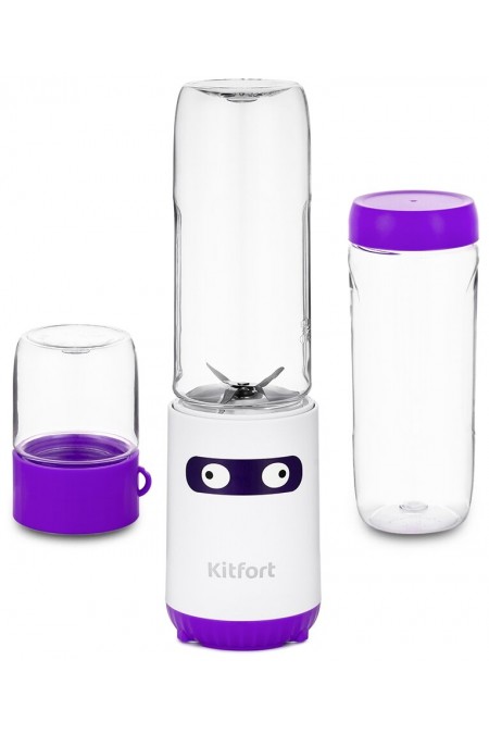 Стационарный блендер Kitfort КТ-3033-1 (белый/фиолетовый) 