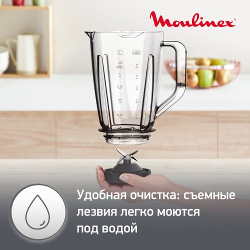 Стационарный блендер Moulinex LM420110 (белый) 5