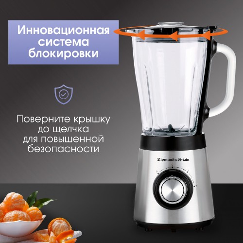 Стационарный блендер Zigmund Shtain BS-448 D (серебристый/черный) 3