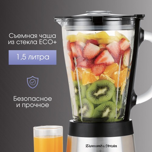Стационарный блендер Zigmund Shtain BS-448 D (серебристый/черный) 6