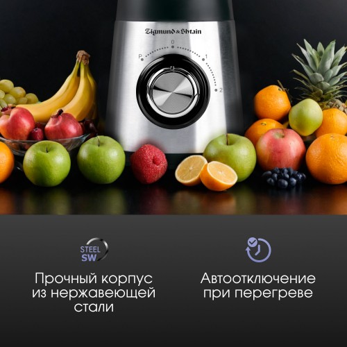 Стационарный блендер Zigmund Shtain BS-448 D (серебристый/черный) 7