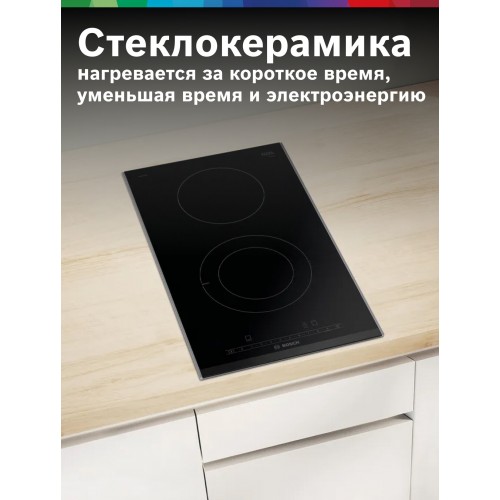 Электрическая варочная панель Bosch PKF375FP2E (черный) 6