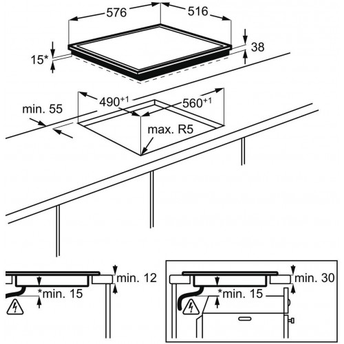 Электрическая варочная панель Electrolux EHF 46547 XK (серебристый) 4
