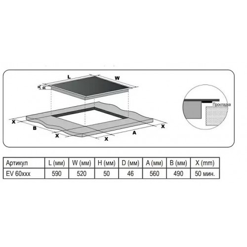 Электрическая варочная панель Evelux EV 6040 (черный) 5