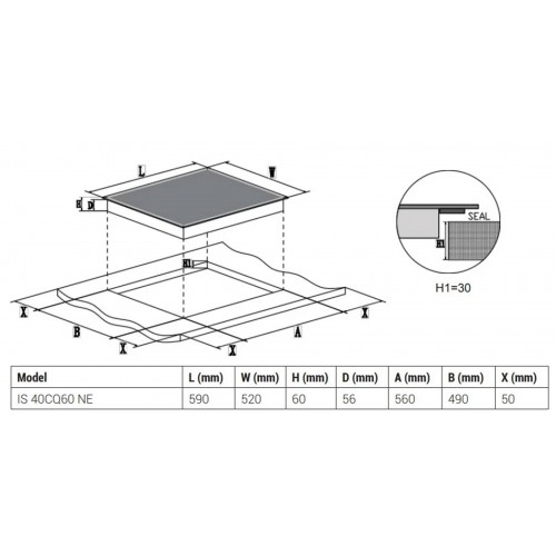 Электрическая варочная панель Indesit IS 40CQ60 NE (черный) 9