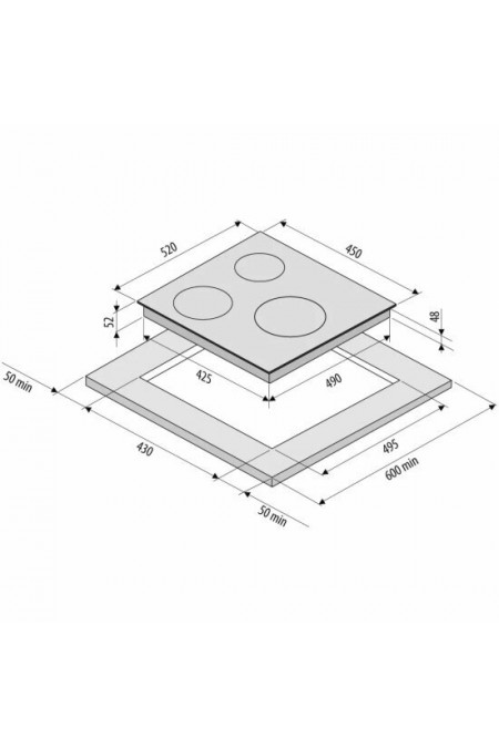 Электрическая варочная панель Krona ZAUBER 45 BL 1DZTS (черный) 7
