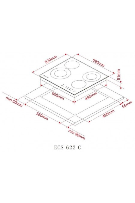 Электрическая варочная панель Kuppersberg ECS 622 C (бежевый) 6