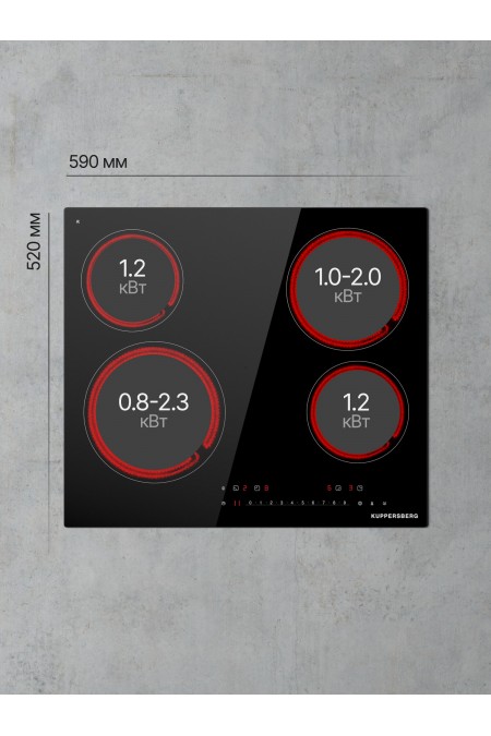 Электрическая варочная панель Kuppersberg ECS 635 (черный) 5