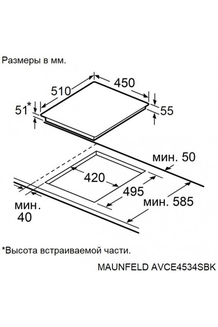 Электрическая варочная панель Maunfeld AVCE4534SBK (черный) 1
