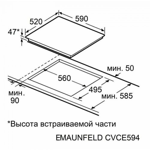 Электрическая варочная панель MAUNFELD CVCE594PBK (черный) 5