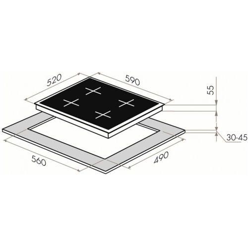 Электрическая варочная панель MAUNFELD EVCE 594-BK (черный) 4