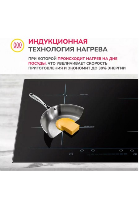 Электрическая варочная панель Simfer H60I74S002 (черный) 3