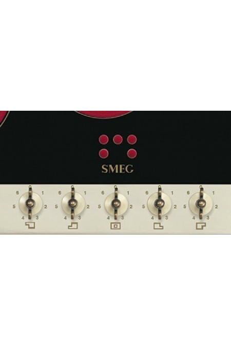 Электрическая варочная панель Smeg P875PO (черный/рамка кремовая/фурнитура латунная) 2