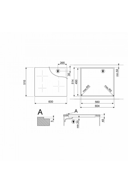 Электрическая варочная панель Smeg SE464TD (черный) 6