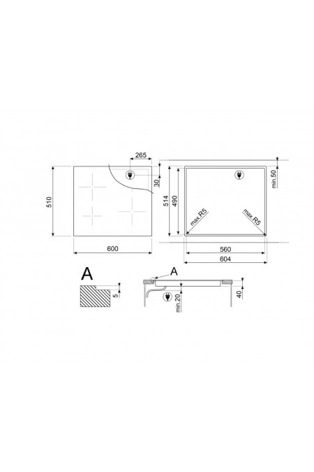Электрическая варочная панель Smeg SE464TD (черный) 9