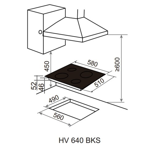 Электрическая варочная панель Weissgauff HV 640 BKS (черный) 9