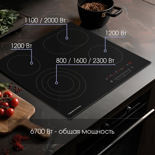 Электрическая варочная панель Zigmund Shtain CN 38.6 B (черный) 7