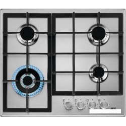 Газовая варочная панель AEG HGB64420SM (нержавеющая сталь)