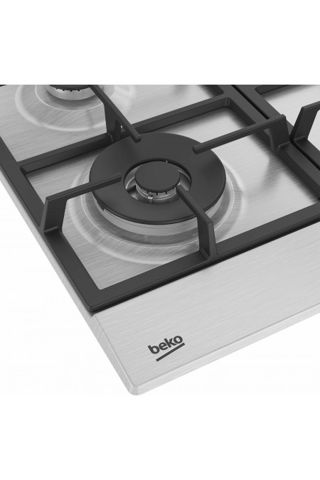 Газовая варочная панель BEKO BHGM6422K5WX (белый) 4