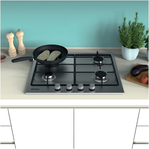 Газовая варочная панель Candy CHW6BRX (серебристый) 8