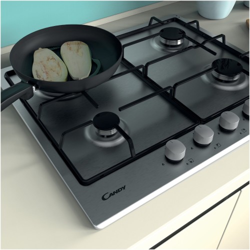 Газовая варочная панель Candy CHW6BRX (серебристый) 9