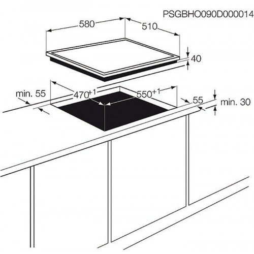 Газовая варочная панель Electrolux EGE6172NOK (черный) 2