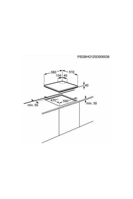 Газовая варочная панель Electrolux EGE6172NOK (черный) 1