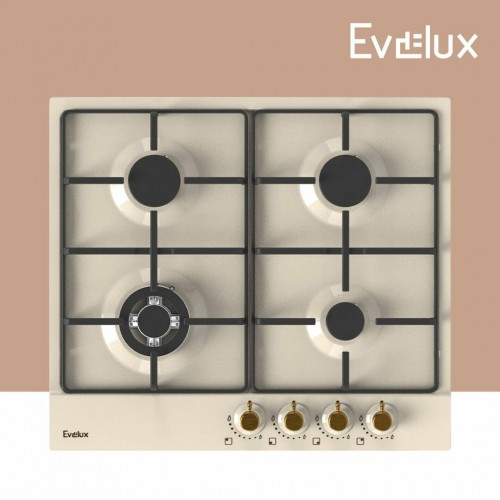 Газовая варочная панель Evelux HEG 650 IR (бежевый) 
