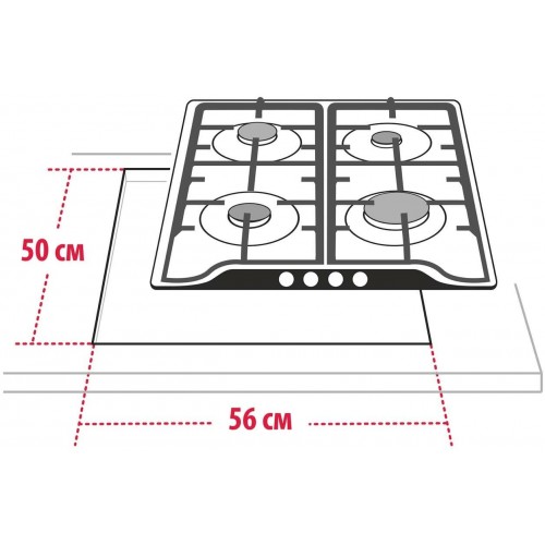 Газовая варочная панель GEFEST ПВГ 1212 К55 (бежевый) 8