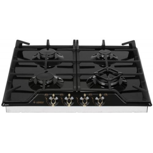 Газовая варочная панель GEFEST ПВГ 1212 К83 (черный с рисунком ретро) 1