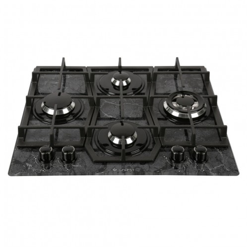 Газовая варочная панель GEFEST ПВГ 2231-10 K53 (черный/рисунок мрамор) 1