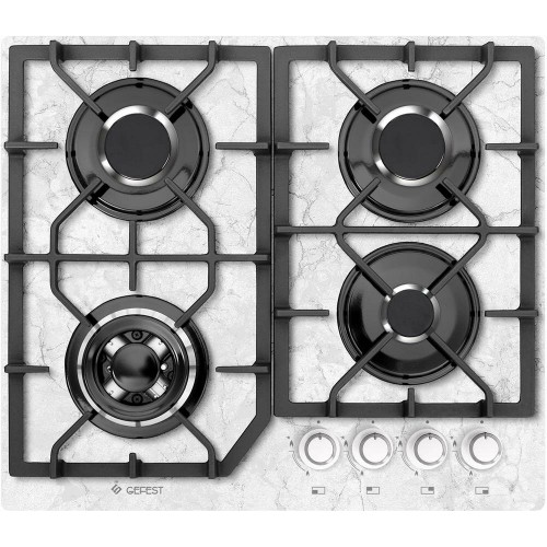 Газовая варочная панель GEFEST ПВГ 2232-01 К152 (белый мрамор) 