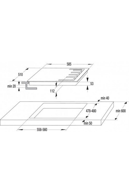 Газовая варочная панель Gorenje GTW 641 EB (черный) 1