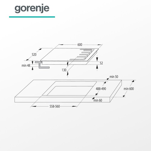 Газовая варочная панель Gorenje GW641EX (нержавеющая сталь) 7