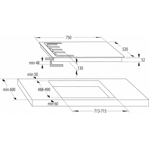 Газовая варочная панель Gorenje GW7C51CLI (слоновая кость) 7