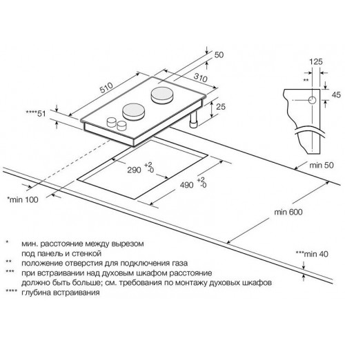 Газовая варочная панель Graude GS 30.1 E (серебристый) 2