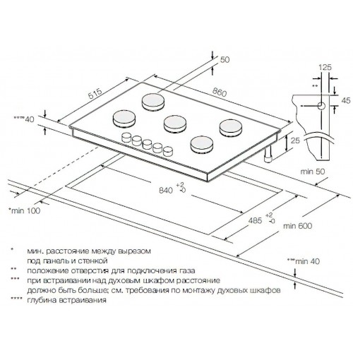 Газовая варочная панель Graude GS 90.1 SM (черный) 7