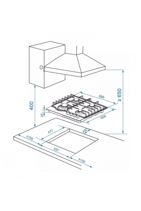 Газовая варочная панель Haier HHX-M64RNVX (нержавеющая сталь) 3