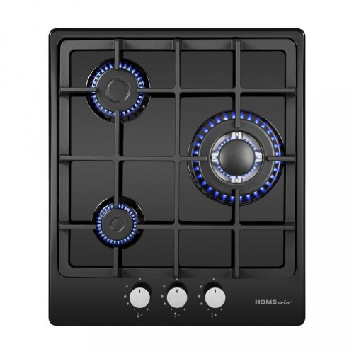 Газовая варочная панель HOMSAIR HGE433TGCBK (черный) 