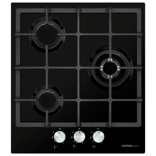 Газовая варочная панель HOMSAIR HGE433TGCBK (черный) 2