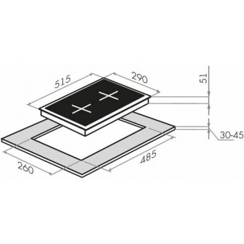Газовая варочная панель HOMSAIR HGG323GCWH (белый) 1